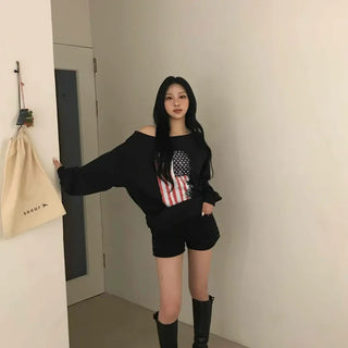 One-Off Shoulder Vintage Sweatshirt