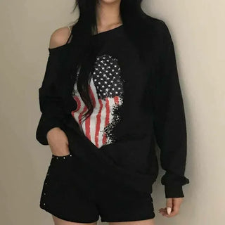 One-Off Shoulder Vintage Sweatshirt