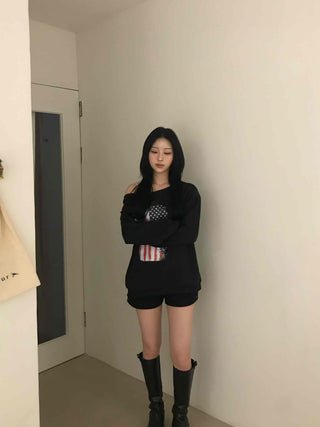 One-Off Shoulder Vintage Sweatshirt