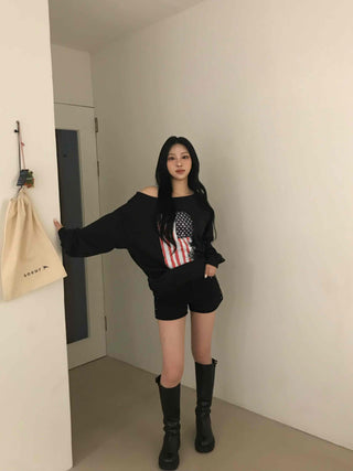 One-Off Shoulder Vintage Sweatshirt