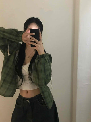 Daily Oversized Check Hoodie