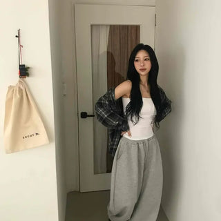 Basic Strap Plain Square Neck Sleeveless Top