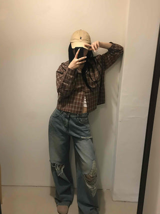 Simple Cotton Check Shirt
