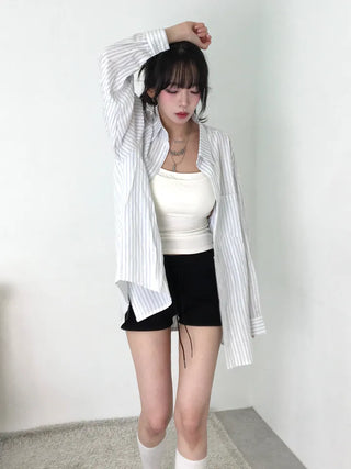 Vunot Striped Loose Fit Long Sleeve Shirt