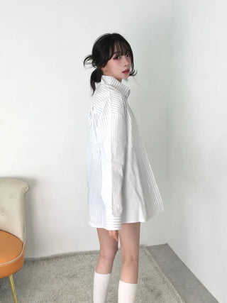 Vunot Striped Loose Fit Long Sleeve Shirt