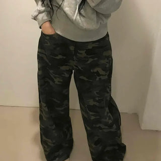 Unique Cotton Camouflage Long Pants