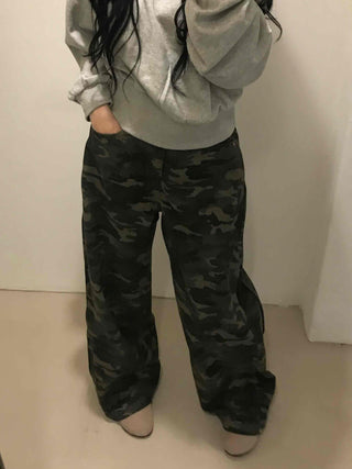 Unique Cotton Camouflage Long Pants