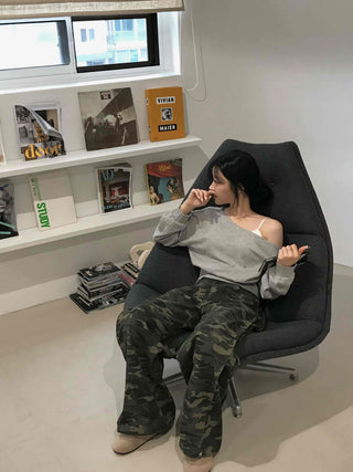 Unique Cotton Camouflage Long Pants
