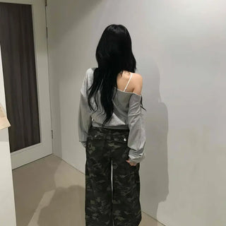 Unique Cotton Camouflage Long Pants