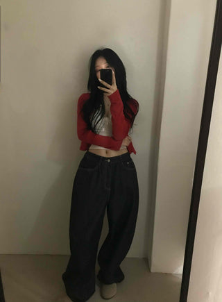 New Basic Plain Cropped Sleeveless Knit