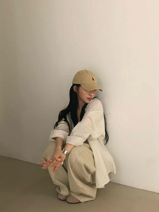 Effortless Wide Cotton Plain Long Pants