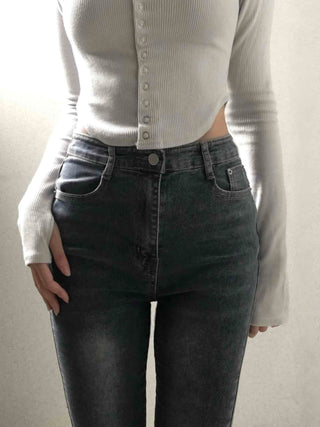 Minimal Denim Bootcut Long Pants