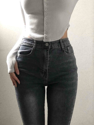 Minimal Denim Bootcut Long Pants