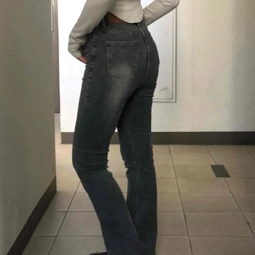 Minimal Denim Bootcut Long Pants