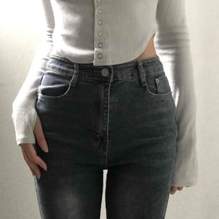 Minimal Denim Bootcut Long Pants