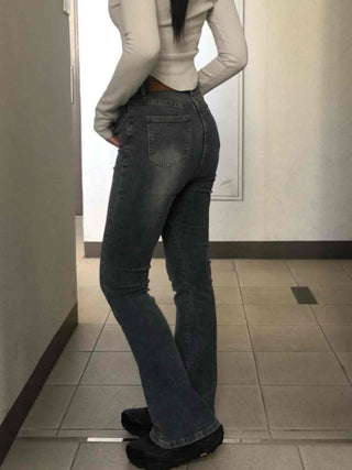 Minimal Denim Bootcut Long Pants