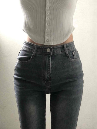 Minimal Denim Bootcut Long Pants