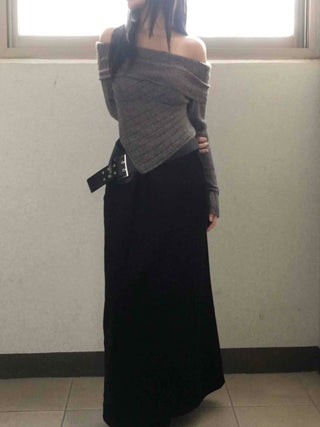 Comfortable Off-Shoulder Oversized Knit