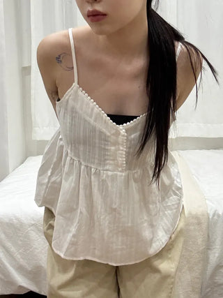 Bowty Lace Sleeveless Sleeveless Blouse