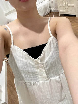Bowty Lace Sleeveless Sleeveless Blouse