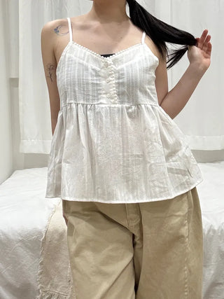 Bowty Lace Sleeveless Sleeveless Blouse