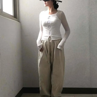 Basic Autumn Cotton Long Pants