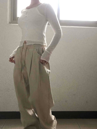 Basic Autumn Cotton Long Pants