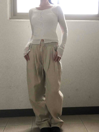 Basic Autumn Cotton Long Pants