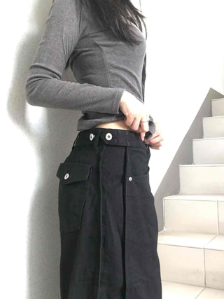 Pure Overfit Snap Cut Pants