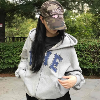 Natural Cotton Basic Zip-up Hoodie