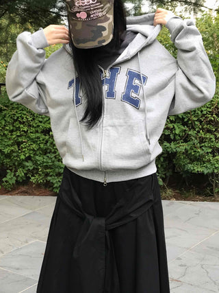 Natural Cotton Basic Zip-up Hoodie