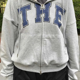 Natural Cotton Basic Zip-up Hoodie