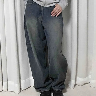 Daily Vintage Washed Denim Long Pants
