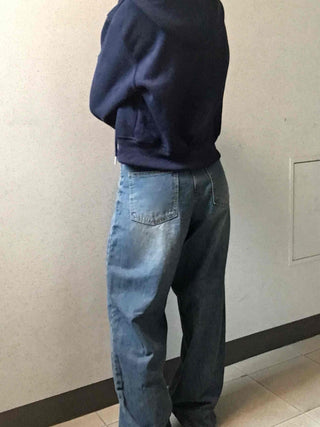 Daily Vintage Washed Denim Long Pants