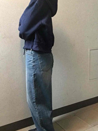 Daily Vintage Washed Denim Long Pants