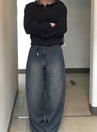 Daily Vintage Washed Denim Long Pants