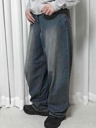 Daily Vintage Washed Denim Long Pants