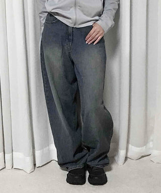 Daily Vintage Washed Denim Long Pants
