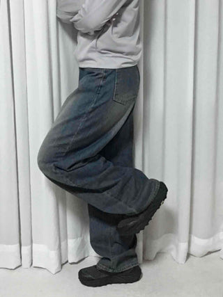 Daily Vintage Washed Denim Long Pants