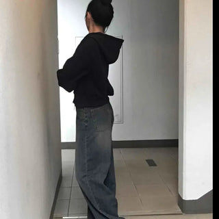Daily Vintage Washed Denim Long Pants