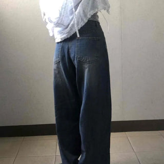 Daily Vintage Washed Denim Long Pants