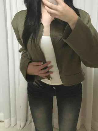 Casual Suede Collar Jacket