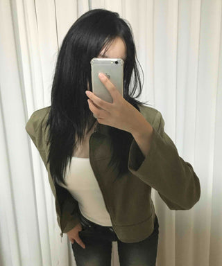 Casual Suede Collar Jacket