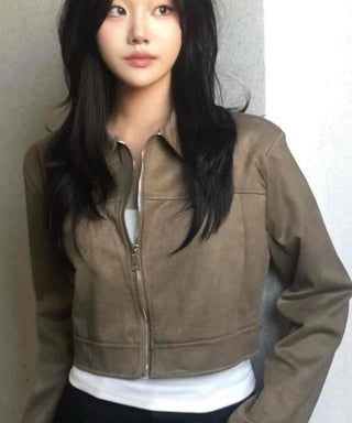 Casual Suede Collar Jacket