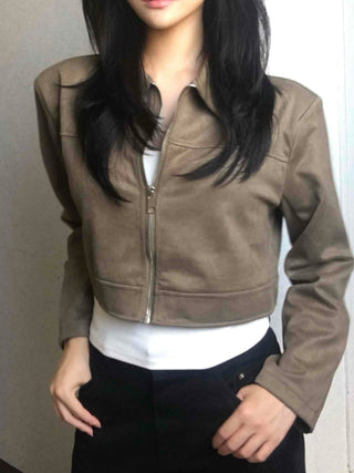 Casual Suede Collar Jacket