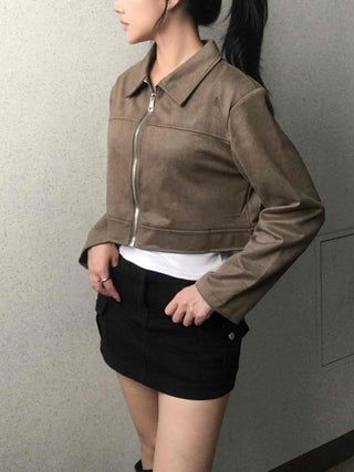 Casual Suede Collar Jacket
