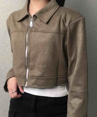 Casual Suede Collar Jacket