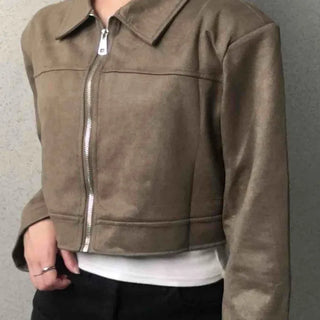 Casual Suede Collar Jacket