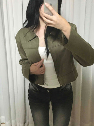 Casual Suede Collar Jacket