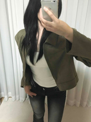 Casual Suede Collar Jacket